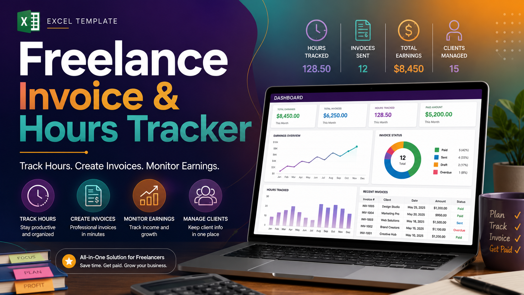Freelance Invoice and Hours Tracker
