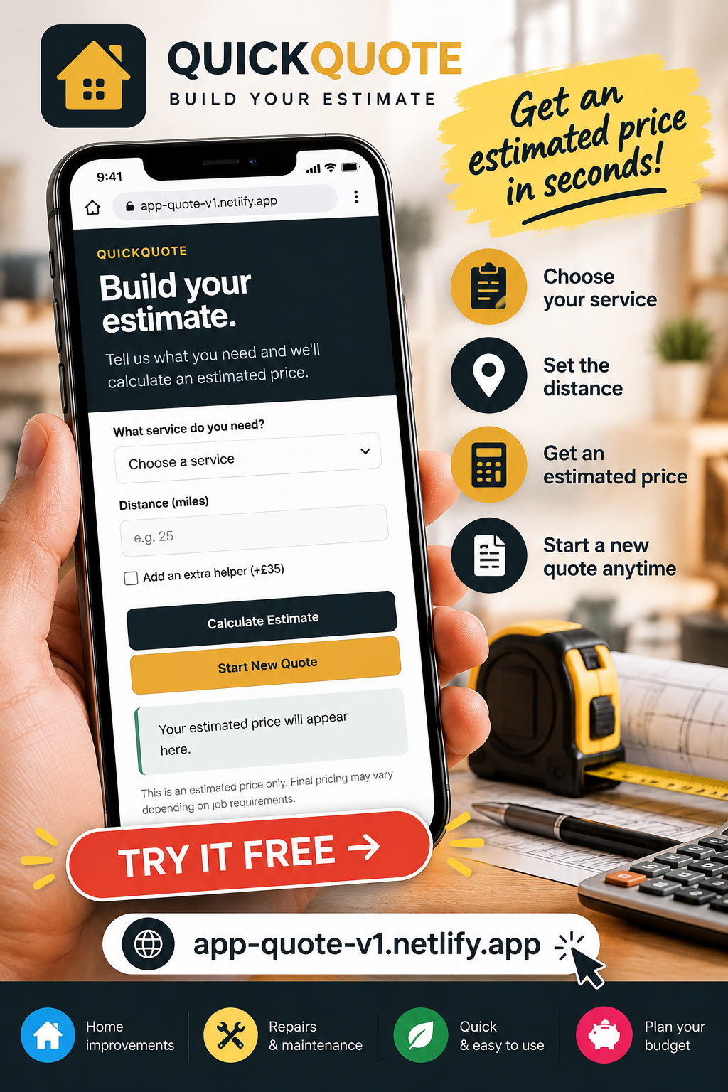 QuickQuote Estimator App