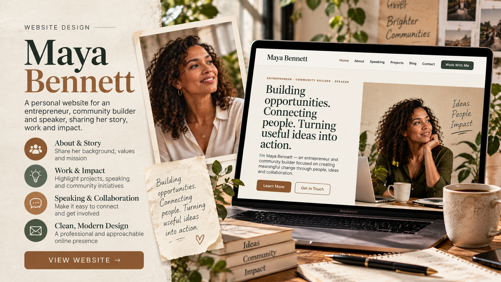 Maya Bennett Personal Website Design