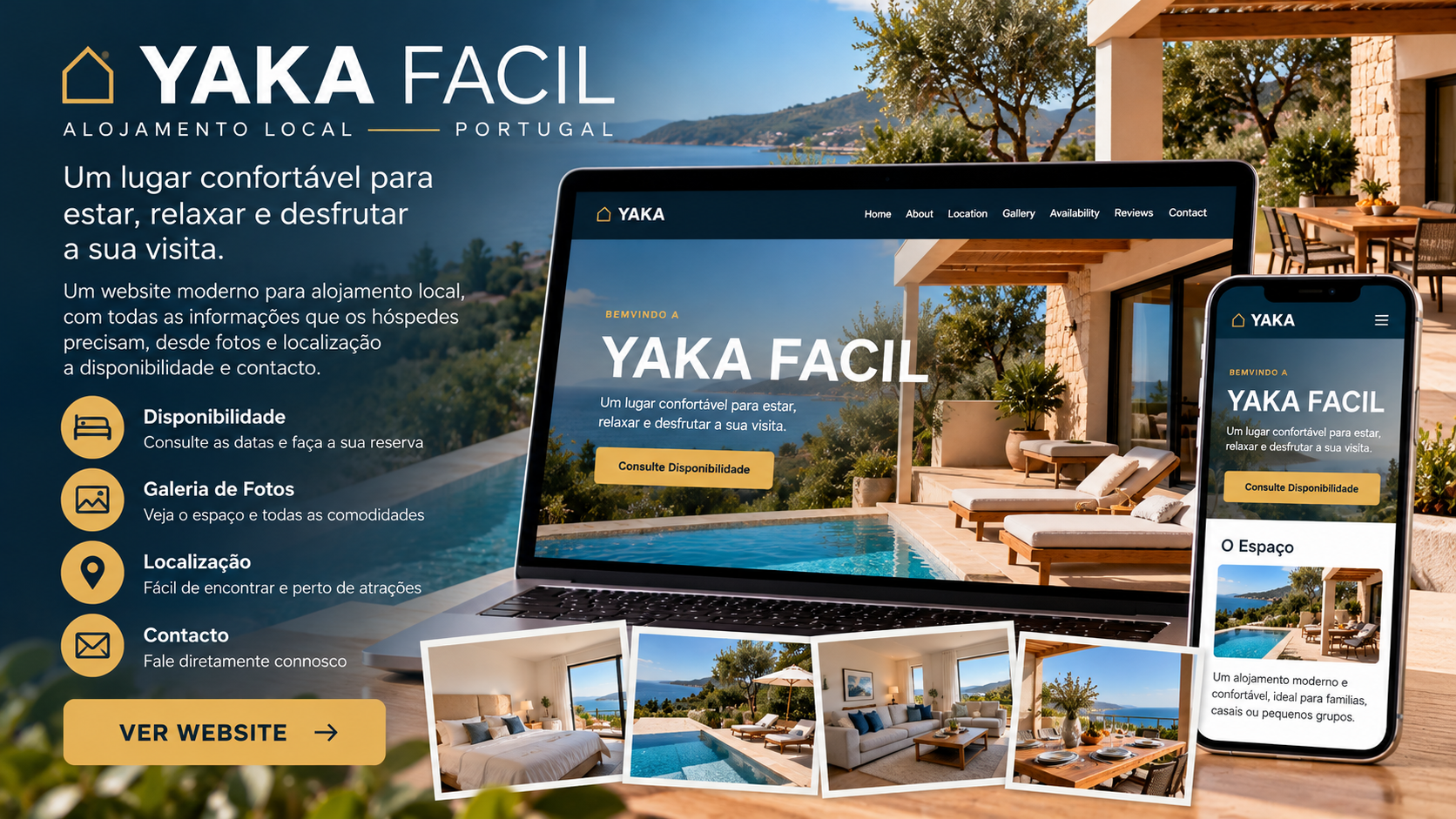 YAKA FACIL Accommodation Website Design